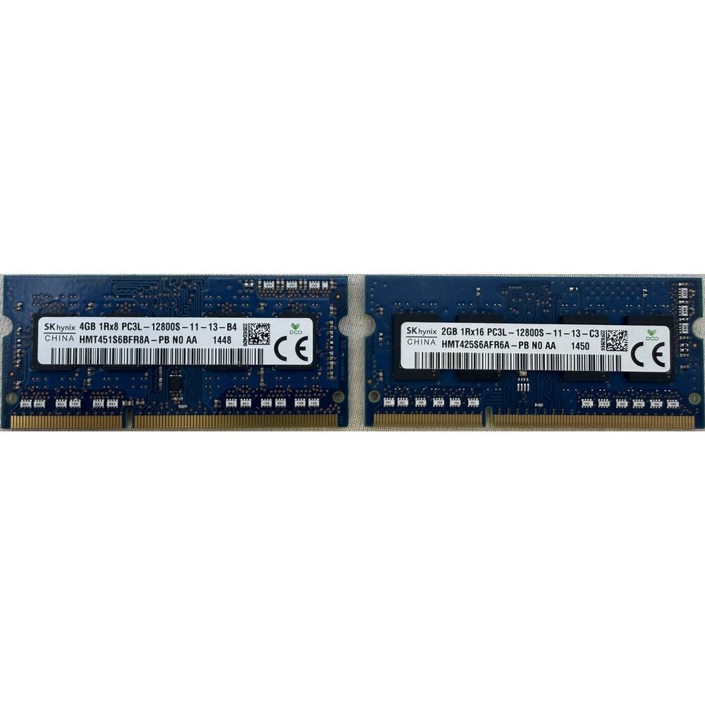 SK hynix 6GB DDR3 1600MHz PC3L-12800S Laptop RAM Kit 4GB + 2GB SODIMM